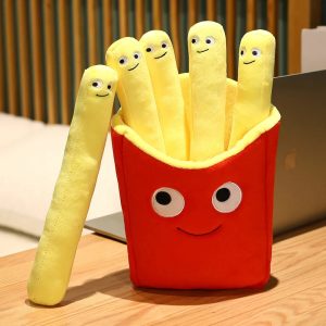 Smiling French Fries Plush Toy with Removable Fries