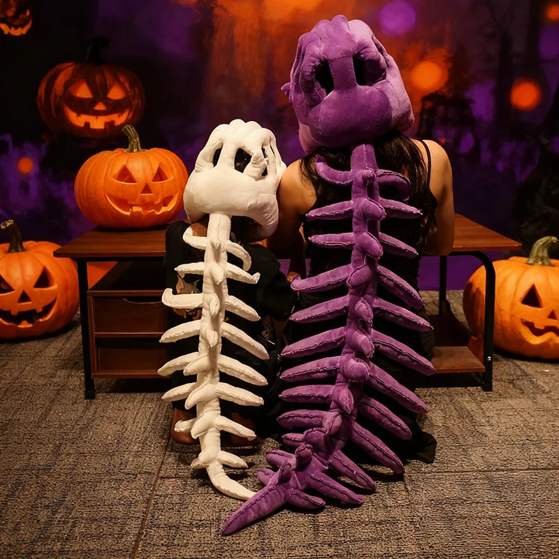 Grey Plush Dinosaur Skeleton Costume Set - Image 5