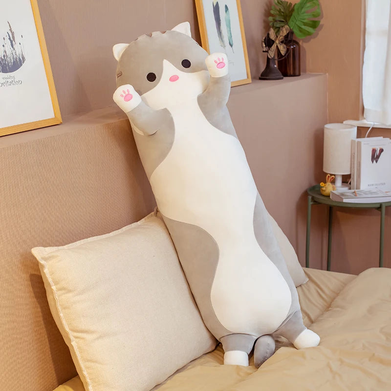 Soft Pink Fox Body Pillow with Paw Print - Image 11