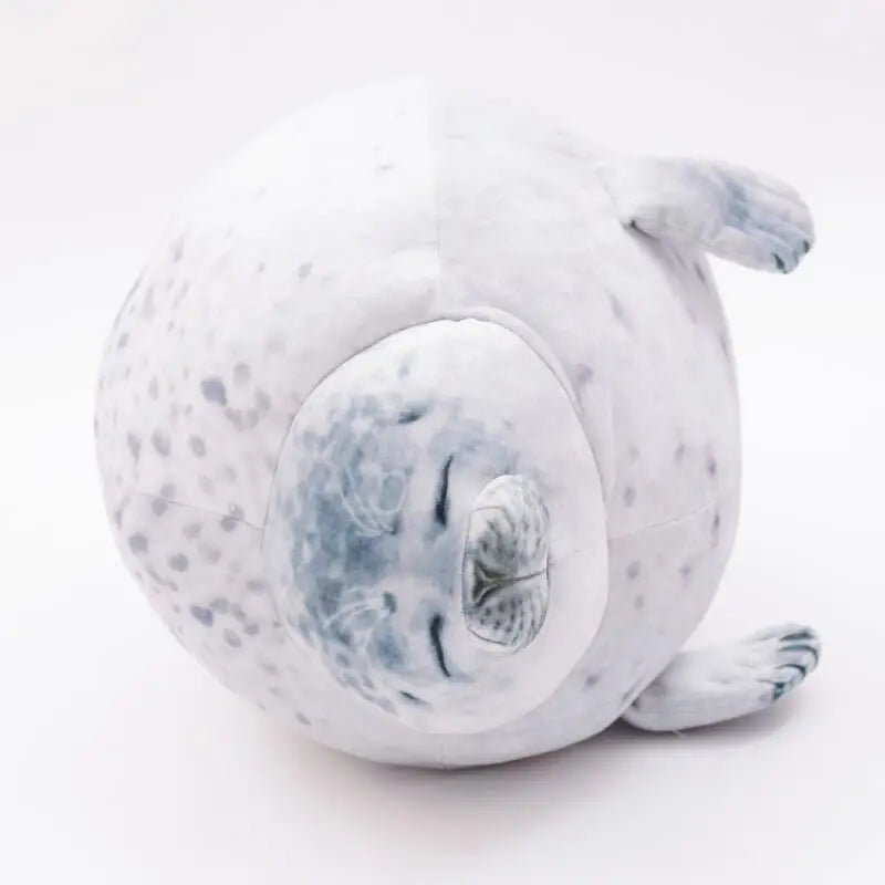 Soft Spotted Grey Blob Seal Plush Toy - Image 5