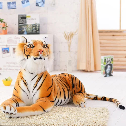 Giant Realistic Orange Tiger Plush Toy - Image 9