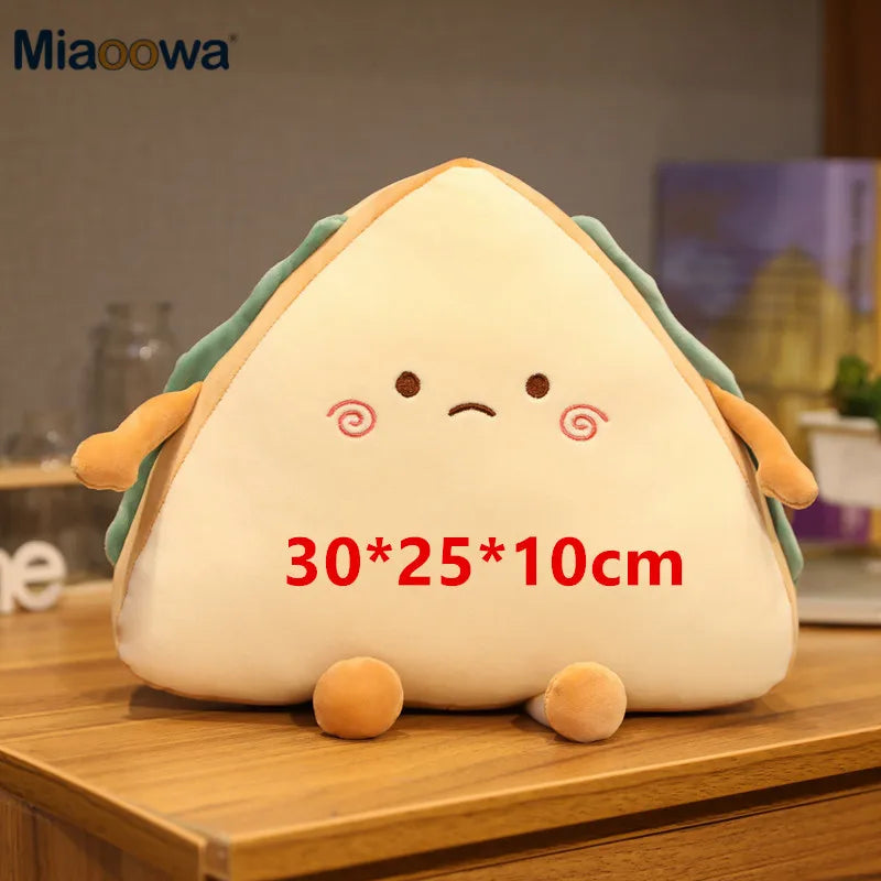 Cute Sandwich Plush Pillow with Expression Faces - Image 9