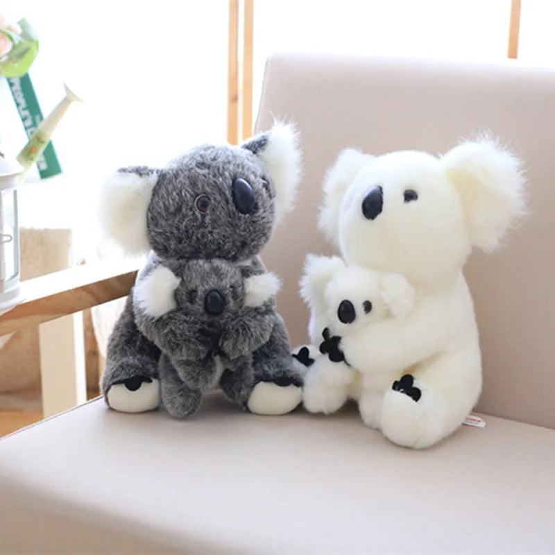 White Koala Plush with Baby Joey - Image 2