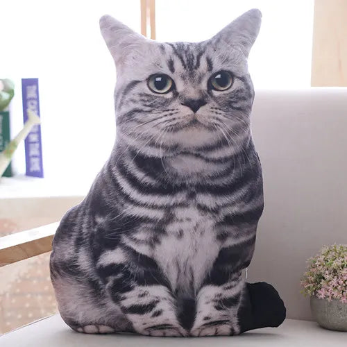 3D Photorealistic Cat Plush Throw Pillow - Image 7