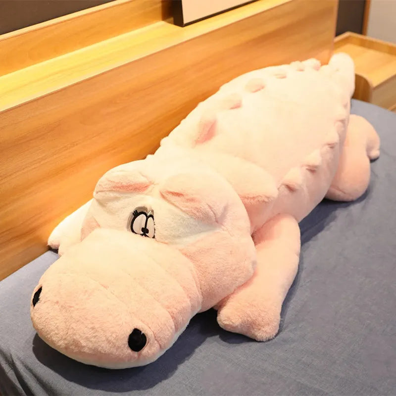 Oversized Pink Plush Alligator Pillow - Image 10
