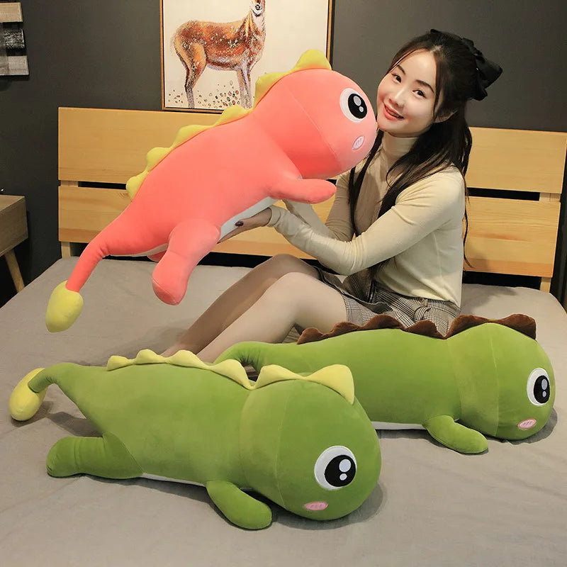Cute Green Dinosaur Plush Body Pillow - Image 2