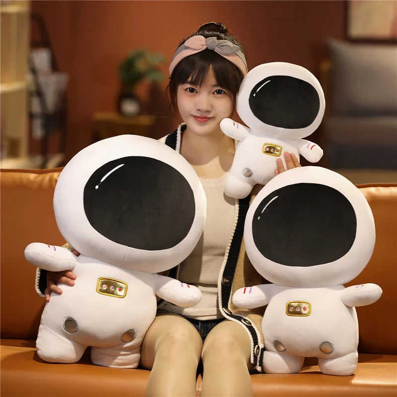 White Astronaut Plush Toy with Gold Patches - Image 3