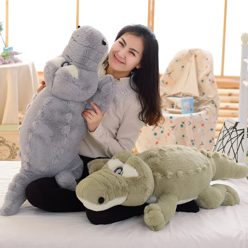 Oversized Olive Green Crocodile Plush Toy - Image 4