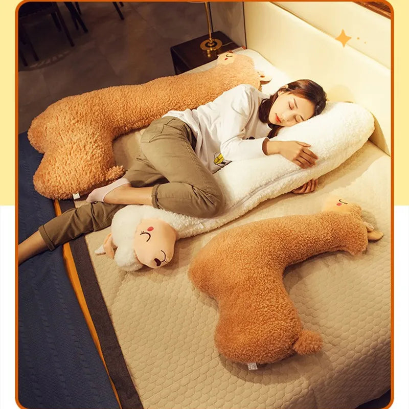 Cute Sleepy Shaggy Llama Plush Toy - Image 3