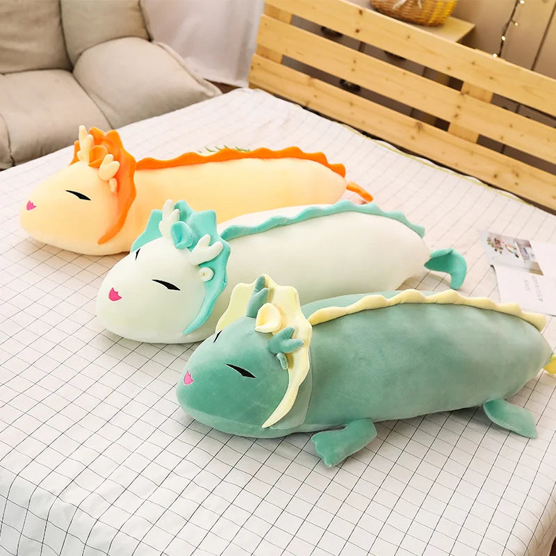 Cute Mint Green Dragon Plush Body Pillow - Image 2