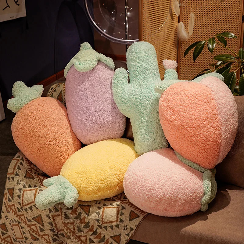 Whimsical Plush Fruit & Plant Shaped Cushions - Image 3