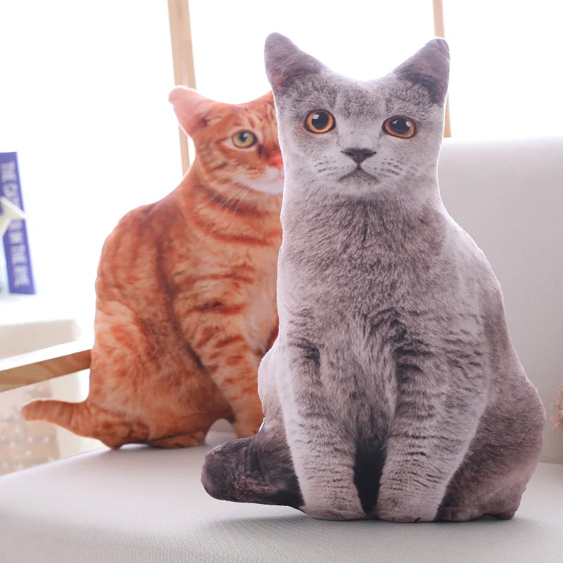 3D Photorealistic Cat Plush Throw Pillow - Image 2