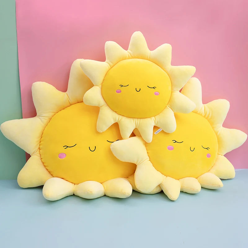 Kawaii Sun and Cloud Plush Cushion Set - Image 3