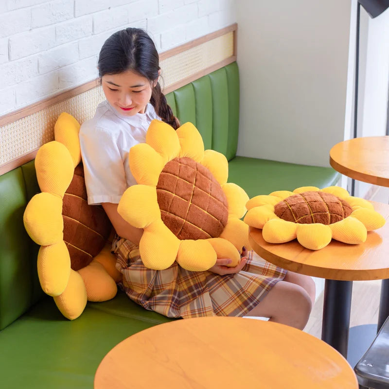 Sunflower Yellow Plush Chair Cushion - Image 6