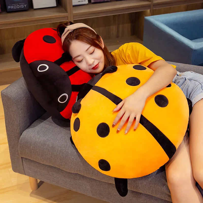 Oversized Soft Plush Ladybug Pillow - Image 3