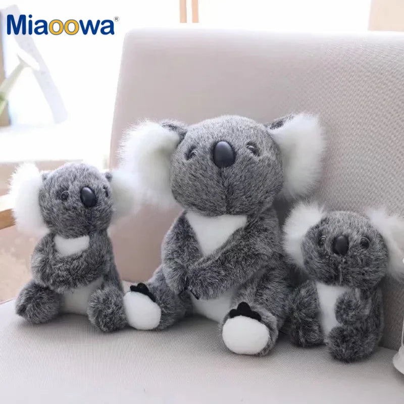 Soft Grey Koala Plush with Baby Joey - Image 5