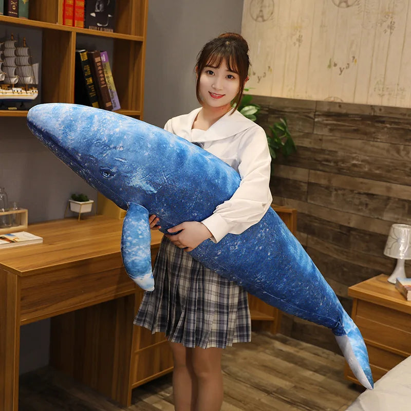 Mottled Blue Whale Body Pillow Plush - Image 6