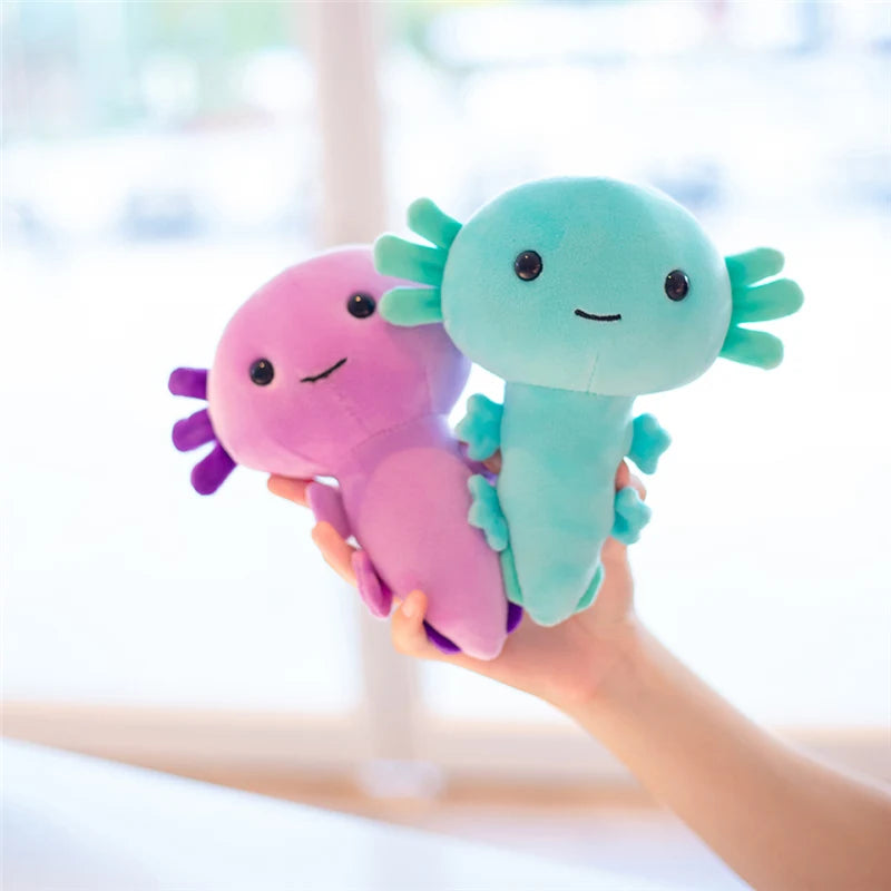 Pink Axolotl Plush Toy with Red Gills - Image 3