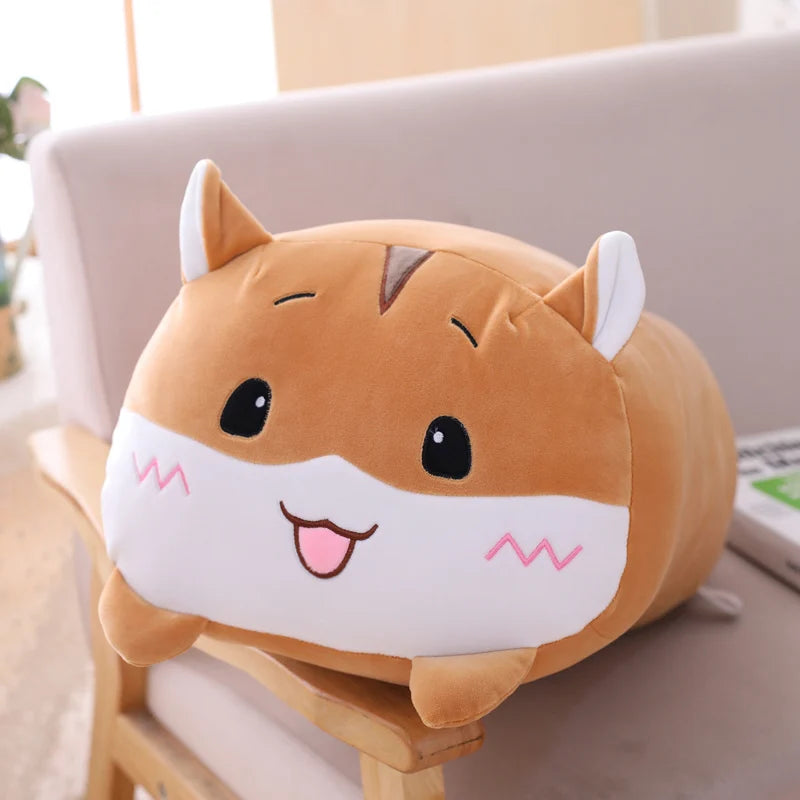 Large Kawaii Caramel Hamster Plush Pillow - Image 9