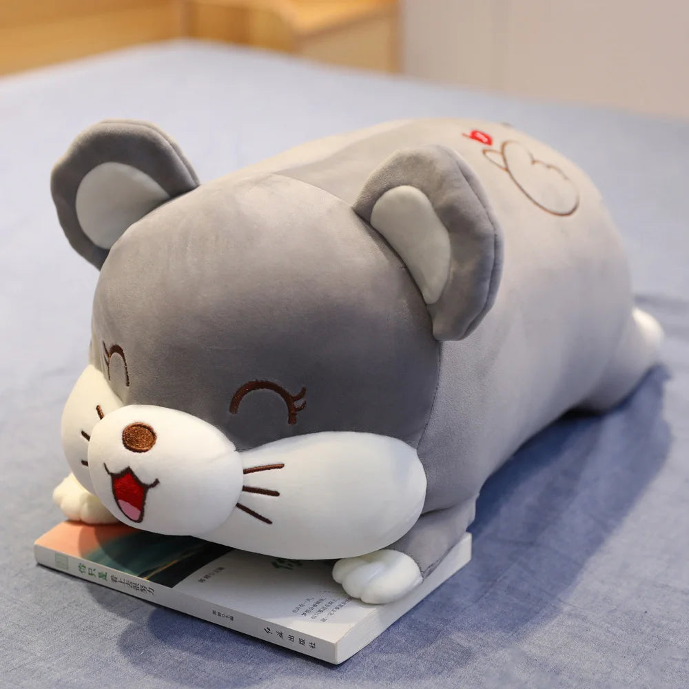 Oversized Sleeping Pink Pig Plush Pillow - Image 9