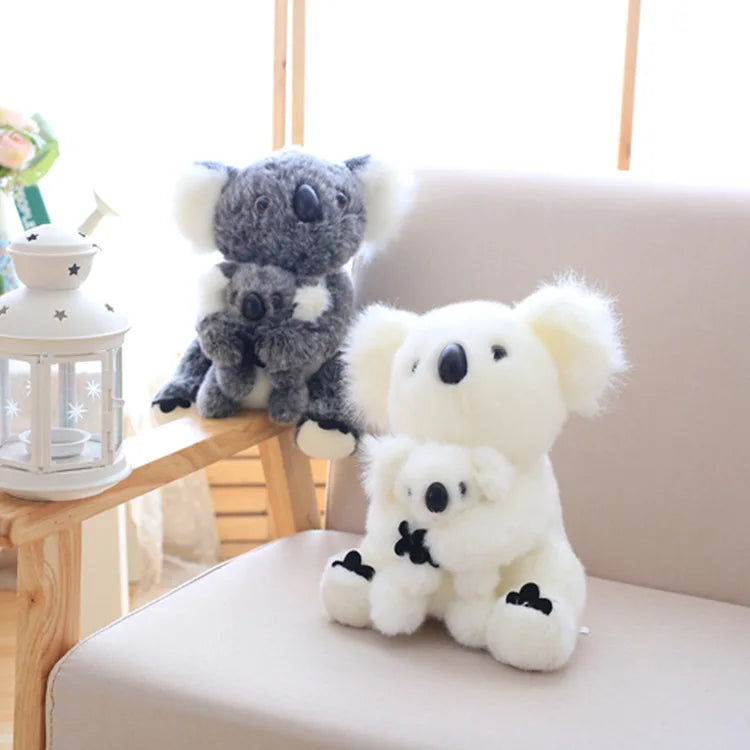 White Koala Plush with Baby Joey - Image 3