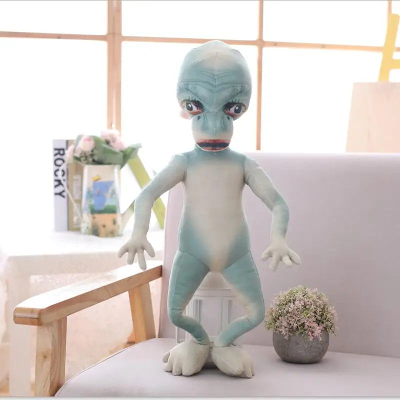 Quirky Blue-Green Alien Plush Stuffed Toy - Image 2