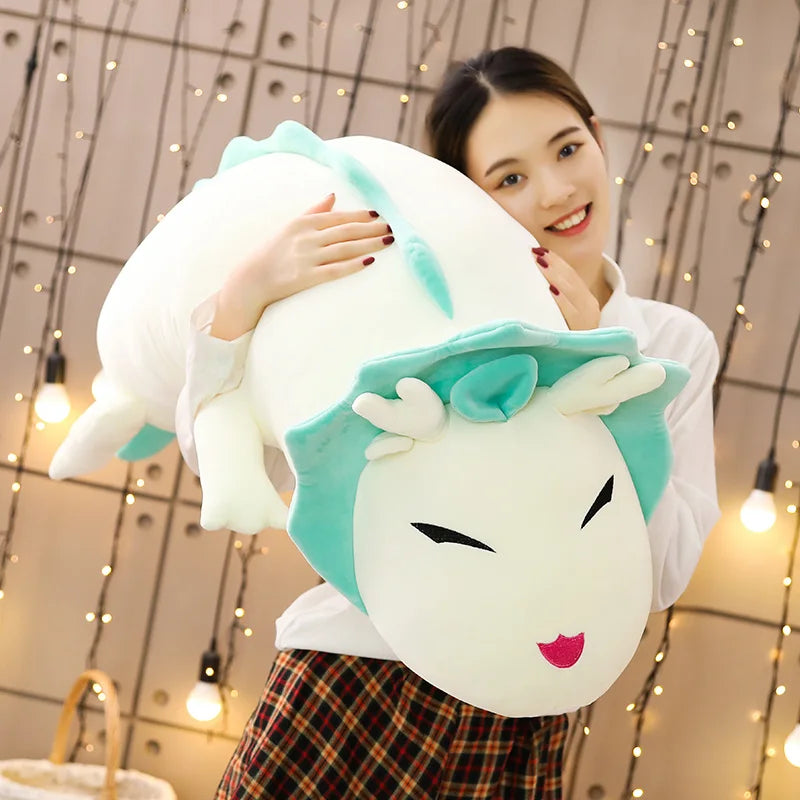 Cute Mint Green Dragon Plush Body Pillow - Image 4
