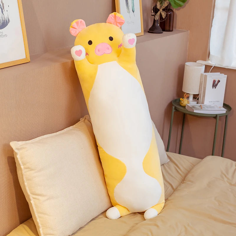 Soft Pink Fox Body Pillow with Paw Print - Image 7