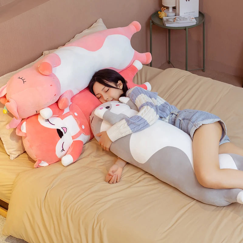 Soft Pink Fox Body Pillow with Paw Print - Image 4
