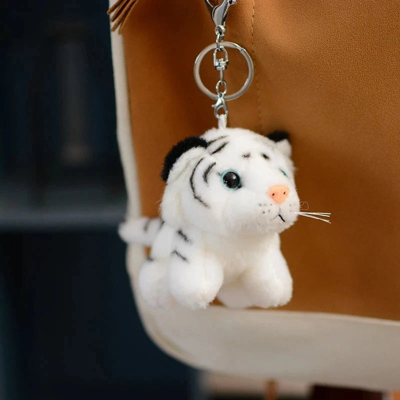 Mini Blue-Eyed White Tiger Plush Toy - Image 2