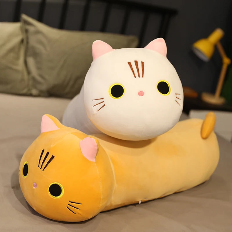 Cute Grey Long Cat Plush Pillow - Image 4