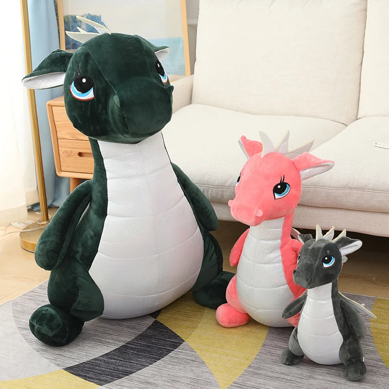 Cute Dragon Plush Toys in Pink and Navy Blue - Image 2
