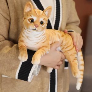 Lying Orange Tabby Cat Plush Toy