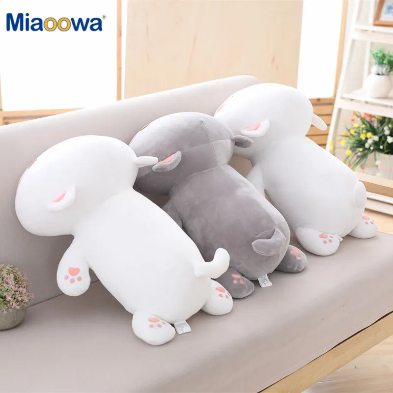 Kawaii Grey Lying Cat Plush Pillow - Image 4