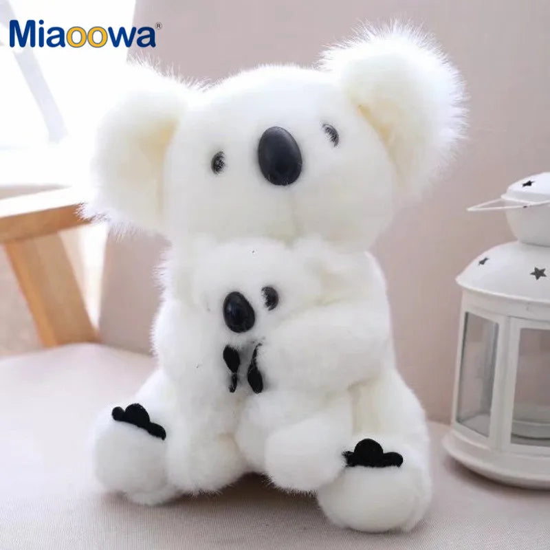 Soft Grey Koala Plush with Baby Joey - Image 2