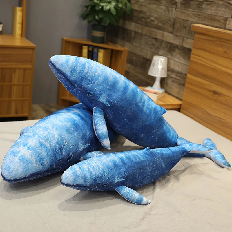 Mottled Blue Whale Body Pillow Plush - Image 2