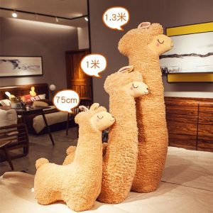 Cute Sleepy Shaggy Llama Plush Toy