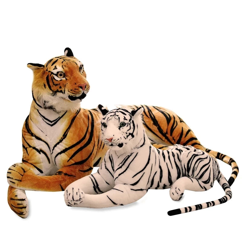 Giant Realistic Orange Tiger Plush Toy - Image 2