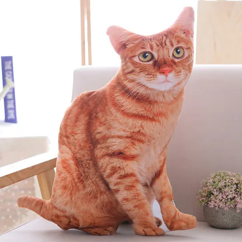 3D Photorealistic Cat Plush Throw Pillow - Image 9