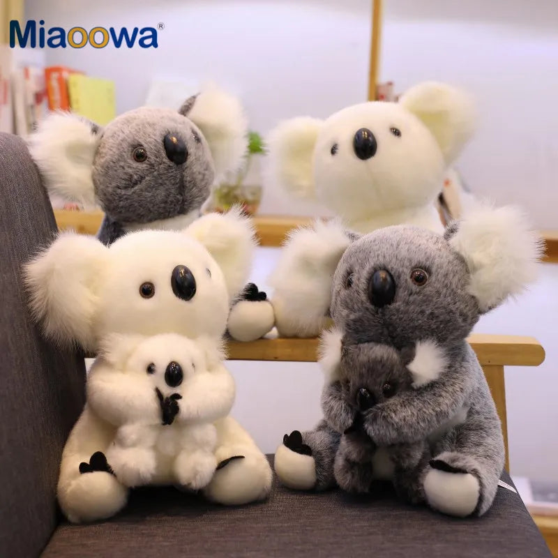 Soft Grey Koala Plush with Baby Joey - Image 6