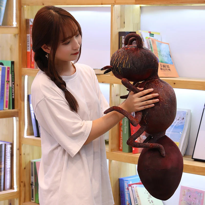 Giant Distressed Burgundy Ant Plush Toy - Image 4