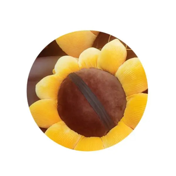 Sunflower Yellow Plush Chair Cushion - Image 8