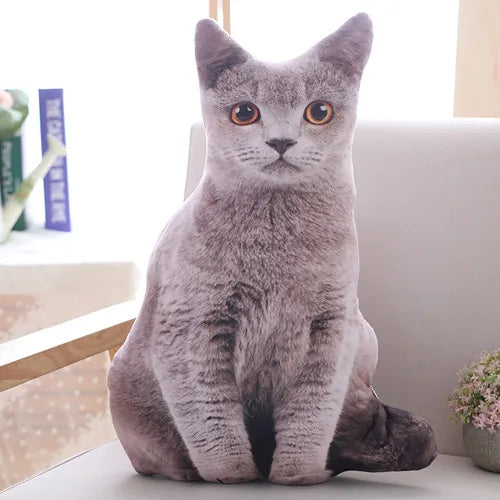 3D Photorealistic Cat Plush Throw Pillow - Image 8
