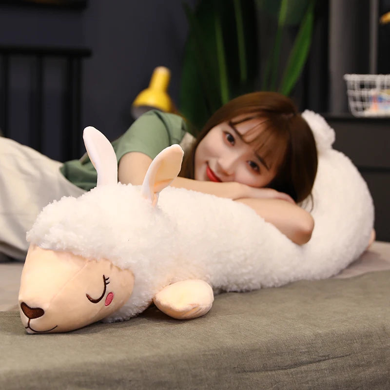 Cute Sleepy Shaggy Llama Plush Toy - Image 6