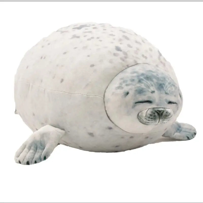 Soft Spotted Grey Blob Seal Plush Toy - Image 4