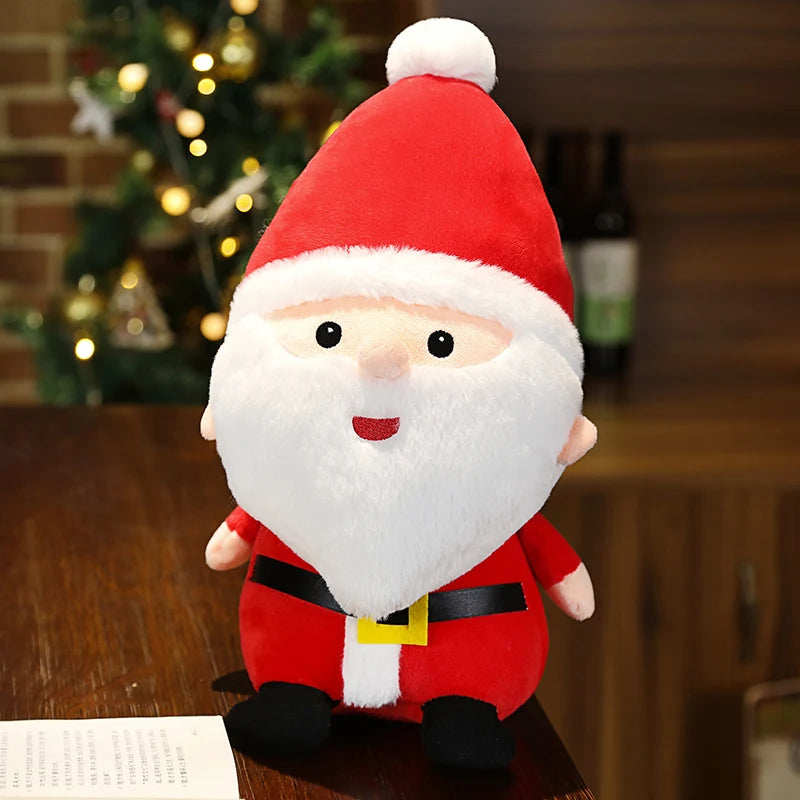 Cute Brown Reindeer Plush Toy with Red Snowflake Scarf - Image 7