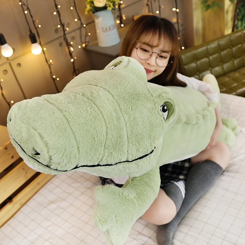 Oversized Pink Plush Alligator Pillow - Image 9