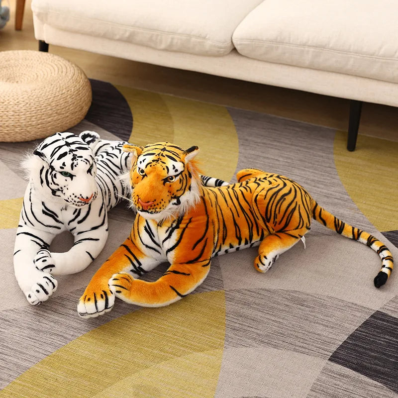 Large Realistic Orange Tiger Plush Toy - Image 4