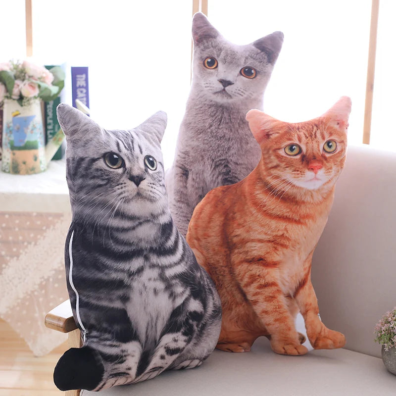 3D Photorealistic Cat Plush Throw Pillow - Image 6