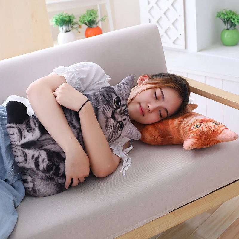 3D Photorealistic Cat Plush Throw Pillow - Image 4